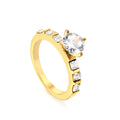 Anello francese di lusso, leggero, romantico, con micro diamanti e zirconi incastonati, versatile, classico, alla moda.