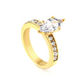 Anello da donna con quattro artigli in zirconi, acciaio inossidabile, oro 18 carati, design di nicchia, senso retrò, temperamento, rete, gioielli rossi