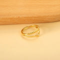 Anello regolabile con apertura geometrica a forma di V personalizzata