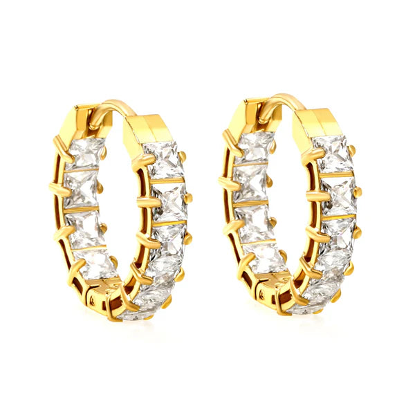 Cinghie per orecchie spesse 3*W 4.4*ID 13.3mm con interno ed esterno quadrati bianco/oro