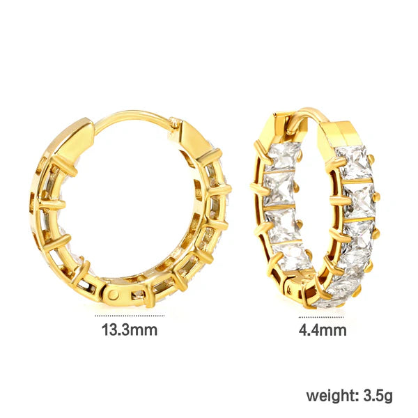 Cinghie per orecchie spesse 3*W 4.4*ID 13.3mm con interno ed esterno quadrati bianco/oro