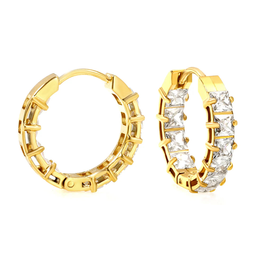 Cinghie per orecchie spesse 3*W 4.4*ID 13.3mm con interno ed esterno quadrati bianco/oro