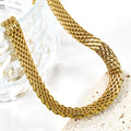 Collana a catena abbinata in maglia intrecciata 7,9 mm*36+5 cm