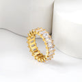 Anello rettangolare interamente tempestato di diamanti, da donna, moda leggera, lusso, cento tendenze, design squisito, anello da dito di nicchia
