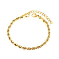 Bracciali Twist 2/3/4/5mm Bracciali a catena Rolo da donna Boho impermeabili in acciaio inossidabile Gioielli vintage per la mano pulseras