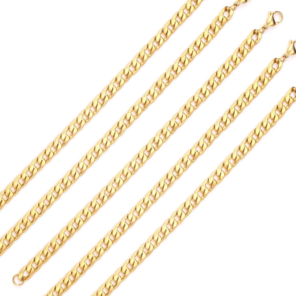 Bracciale rigido ASON da 8 mm in acciaio inossidabile con strisce,