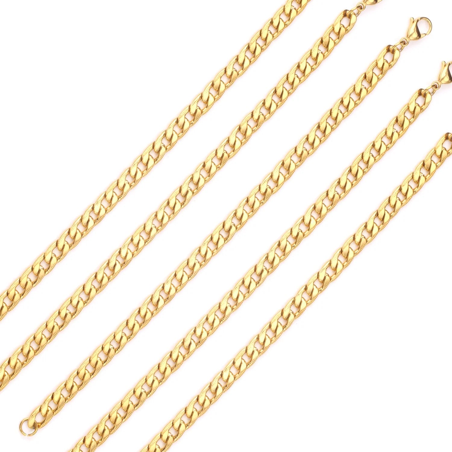 Bracciale rigido ASON da 8 mm in acciaio inossidabile con strisce,