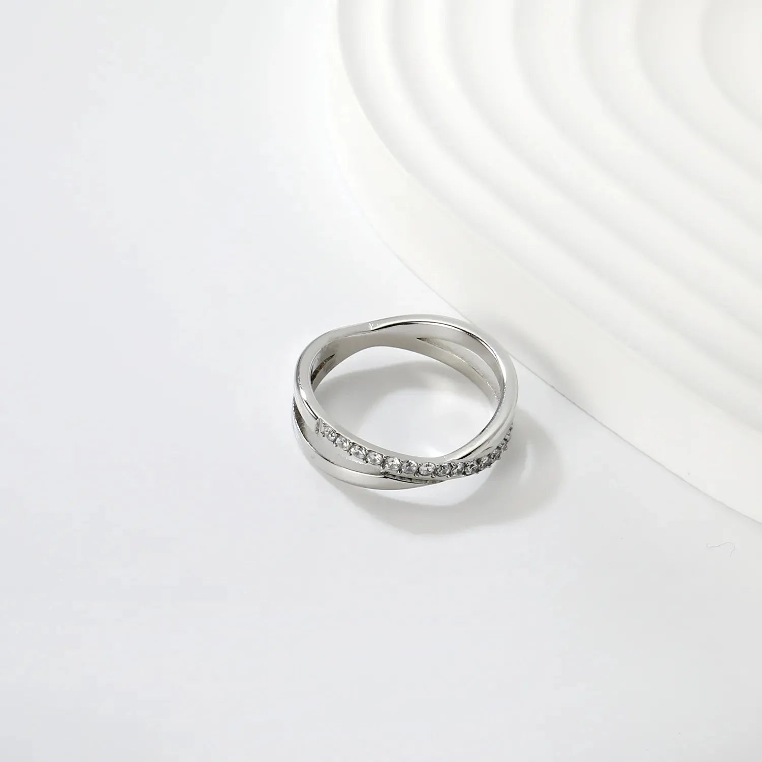 Anello singolo in acciaio/acciaio 6 Anello a doppio strato Regalo di Natale